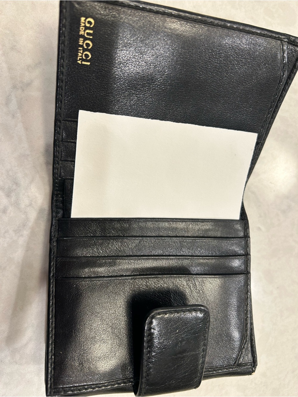 Vintage NEW GUCCI Bamboo Accent Compact Wallet - Picture 4 of 6